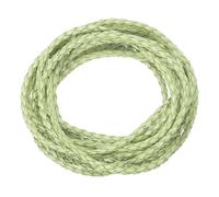 sourcing map Braided Leather Cords, Round Leather Strap, Soft Jewelry Leather Rope for Jewelry Making, Tie Making, Necklaces (3mm, 2 Yard, Green)