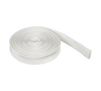 sourcing map Braided Sleeving 3meter x 12mm High Temp Fiberglass Braid Cable Sleeve for Automotive Home Office Cables Video Cord Management Cable Protection, White