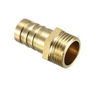 sourcing map Brass Barb Hose Fitting Connector Adapter 16mm Barbed x 1/2 BSP Male Pipe