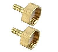 sourcing map Brass Barb Hose Fitting Connector Adapter, 8mm Barb x 3/4 PT Female Pipe 2pcs