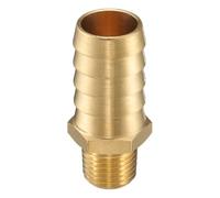 sourcing map Brass Barbed Fitting 1/4" NPT Male to 5/8" Hose ID for Home Brew Pipe Fitting Direct Thread Tower Connector Durable Construction