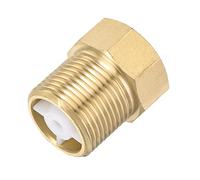 sourcing map Brass Check Valve, G3/4 Male Female Thread 30x33mm Outward Flow Non-Return One Way Backflow Prevention for Water Petrol Fuel Line