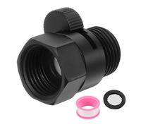 sourcing map Brass Chrome Shower Head Shut Off Valve, G1/2" Shower Control Valve Water Pressure Regulator Replacement for Shower System with PTFE Tape (Black, 39mm/1.54")