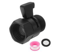 sourcing map Brass Chrome Shower Head Shut Off Valve, G1/2" Shower Control Valve Water Pressure Regulator Replacement for Shower System with PTFE Tape (Black, 38mm/1.5")