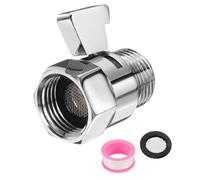 sourcing map Brass Chrome Shower Head Shut Off Valve, G1/2" Shower Control Valve Water Pressure Regulator Replacement for Shower System with PTFE Tape (Polished Silver, 38mm/1.5")