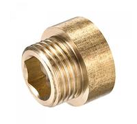 sourcing map Brass Extension Pipe Fitting 10mm G1/2 Female to G1/2 Male Thread Reducer Coupling Adapter Connector
