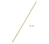 sourcing map Brass Fully Threaded Rod, M2.5x0.45mm Pitch Right Hand Threads Studs with Solid Brass Hex Nuts, 200mm/8" Long Threaded Screw Rods Fasteners for Anchors Bolts Hangers Clamps