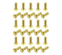 sourcing map Brass Hex Bolts, M6x16mm 30pcs Fully Thread Grade 4.8 Solid Brass Hexagon Head Bolt Machine Screws for Machinery