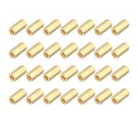 sourcing map Brass Hex Coupling Nuts, M3x10mm Female Thread Hexagonal Standoffs Spacer Nuts Screws for PCB Motherboard Circuit Board(Gold Tone, Pack of 28)