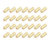 sourcing map Brass Hex Coupling Nuts, M3x12mm Female Thread Hexagonal Standoffs Spacer Nuts Screws for PCB Motherboard Circuit Board(Gold Tone, Pack of 28)