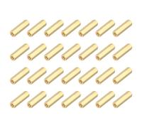 sourcing map Brass Hex Coupling Nuts, M3x15mm Female Thread Hexagonal Standoffs Spacer Nuts Screws for PCB Motherboard Circuit Board(Gold Tone, Pack of 28)