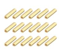 sourcing map Brass Hex Coupling Nuts, M3x20mm Female Thread Hexagonal Standoffs Spacer Nuts Screws for PCB Motherboard Circuit Board(Gold Tone, Pack of 18)