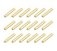 sourcing map Brass Hex Coupling Nuts, M3x28mm Female Thread Hexagonal Standoffs Spacer Nuts Screws for PCB Motherboard Circuit Board(Gold Tone, Pack of 18)