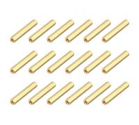 sourcing map Brass Hex Coupling Nuts, M3x30mm Female Thread Hexagonal Standoffs Spacer Nuts Screws for PCB Motherboard Circuit Board(Gold Tone, Pack of 18)