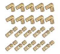 sourcing map Brass Hidden Cylinder Hinges 5 x 17 mm Invisible Concealed Cylindrical Hinge 270 Degree Folding Support Small Hinge for DIY Crafts Jewelry Boxes Wooden Box Pack of 20