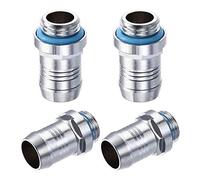 sourcing map Brass Hose Fitting G1/4 Thread with OD 14mm Nozzle for PC Water Cooling System 4pcs