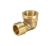 sourcing map Brass Pipe Fitting 90 Degree Street Elbow G1/2'' Male X G1/2'' Female