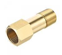 sourcing map Brass Pipe Fitting G3/8 Female to G3/8 Male Thread Adapter 50mm Length Extension Connector Hex Pipe Coupling