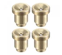 sourcing map Brass Push Button Flange Grease Oil Cup 6mm Ball Oiler for Lubrication System 4Pcs