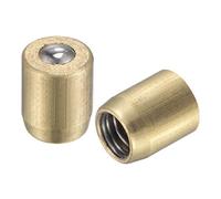 sourcing map Brass Push Button Grease Oil Cup 5x6mm Ball Oiler for Lubrication System 10Pcs