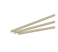 sourcing map Brass Rod,Brass Solid Round Rod 3mm Diameter 150mm Length Lathe Bar Stock for RC Model Airplane Helicopter DIY Craft Pack of 4pcs
