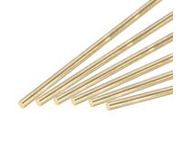 sourcing map Brass Rod,Brass Solid Round Rod 3mm Diameter 305mm Length Lathe Bar Stock for RC Model DIY Craft Pack of 6