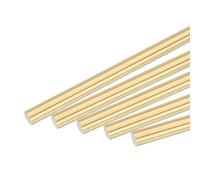 sourcing map Brass Rod,Brass Solid Round Rod 4.5mm/0.18inch Diameter 100mm Length Lathe Bar Stock for RC Model DIY Craft Pack of 10