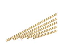 sourcing map Brass Rod, Brass Solid Round Rod 4mm Dia 100mm Length 5Pack