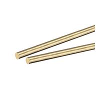 sourcing map Brass Rod,Brass Solid Round Rod 6mm Diameter 250mm Length Lathe Bar Stock for RC Model Airplane Helicopter DIY Craft Pack of 2pcs