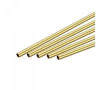 sourcing map Brass Round Tube 3.5mm OD 0.25mm Wall Thickness 300mm Length Pipe Tubing 5 Pcs