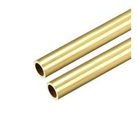 sourcing map Brass Round Tube, 300mm Length 10mm OD 1mm Wall Thickness, Seamless Straight Pipe Tubing 2 Pcs