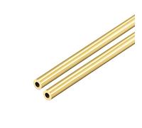 sourcing map Brass Round Tube, 300mm Length 6mm OD 1.5mm Wall Thickness, Seamless Straight Pipe Tubing 2 Pcs