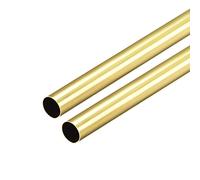 sourcing map Brass Round Tube, 300mm Length 7mm OD 0.2mm Wall Thickness, Seamless Straight Pipe Tubing 2 Pcs