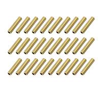 sourcing map Brass Round Tube, 6mm OD 1mm Wall Thickness 30mm Length Seamless Pipe Tubing for DIY Crafts 30 Pcs