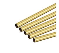 sourcing map Brass Round Tube 7mm OD 0.2mm Wall Thickness 300mm Length Pipe Tubing 5 Pcs