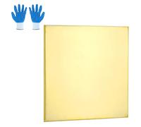 sourcing map Brass Sheet, 1.5mmx100mmx100mm H62 Brass Metal Plates Thin Metal Sheets with Gloves for Craft DIY Model Jewelry Electrical Repair Industrial, Pack of 1, Gold
