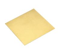 sourcing map Brass Sheet, 1Pcs 4" x 4" x 0.024" H62 Metal Sheets Plates for Crafts, Electrical Repairs, Industry
