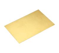sourcing map Brass Sheet, 1Pcs 6" x 4" x 0.02" H62 Metal Sheets Plates for Crafts, Electrical Repairs, Industry