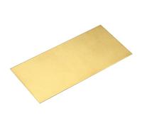 sourcing map Brass Sheet, 1Pcs 8" x 4" x 0.02" H62 Metal Sheets Plates for Crafts, Electrical Repairs, Industry