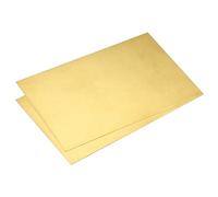 sourcing map Brass Sheet, 2Pcs 6" x 4" x 0.02" H62 Metal Sheets Plates for Crafts, Electrical Repairs, Industry