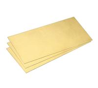 sourcing map Brass Sheet, 3Pcs 4" x 2" x 0.06" H62 Metal Sheets Plates for Crafts, Electrical Repairs, Industry