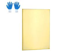 sourcing map Brass Sheet, 4mmx50mmx100mm H62 Brass Metal Plates Thin Metal Sheets with Gloves for Craft DIY Model Jewelry Electrical Repair Industrial, Pack of 1, Gold