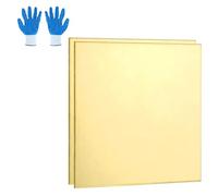 sourcing map Brass Sheet 50x50x3mm 10 Gauge H62 Brass Metal Plates 2Pcs