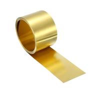 sourcing map Brass Sheet Roll, 0.05 x 30 x 2500mm(TxWxL) Metal Flashing Brass Foil Roll for Crafting, Electrical DIY Projects Repairs, Gold