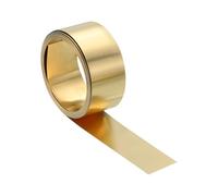 sourcing map Brass Sheet Roll, 0.1 x 15 x 2500mm(TxWxL) Metal Flashing Brass Foil Roll for Crafting, Electrical DIY Projects Repairs, Gold