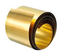 sourcing map Brass Sheet Roll, 0.1x50x1000mm Brass Foil Roll Brass Strip Gold for Crafts, Electrical Repairs, Grounding