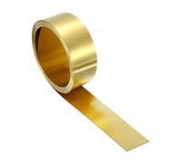 sourcing map Brass Sheet Roll, 0.2 x 15 x 2500mm(TxWxL) Metal Flashing Brass Foil Roll for Crafting, Electrical DIY Projects Repairs, Gold