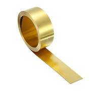 sourcing map Brass Sheet Roll, 0.2 x 15 x 3000mm(TxWxL) Metal Flashing Brass Foil Roll for Crafting, Electrical DIY Projects Repairs, Gold