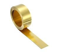 sourcing map Brass Sheet Roll, 0.3 x 15 x 3000mm(TxWxL) Metal Flashing Brass Foil Roll for Crafting, Electrical DIY Projects Repairs, Gold