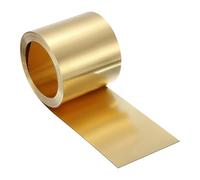 sourcing map Brass Sheet Roll, 0.5 x 60 x 1000mm(TxWxL) Metal Flashing Brass Foil Roll for Crafting, Electrical DIY Projects Repairs, Gold
